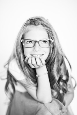 girl with new hair cut